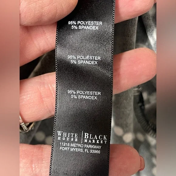 White House Black Market dress size‎ XS black & white long sleeve shift dress 🖤 - Picture 8 of 8